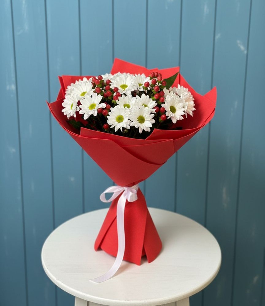 Букет цветов из: Хризантемы в Электроуглях