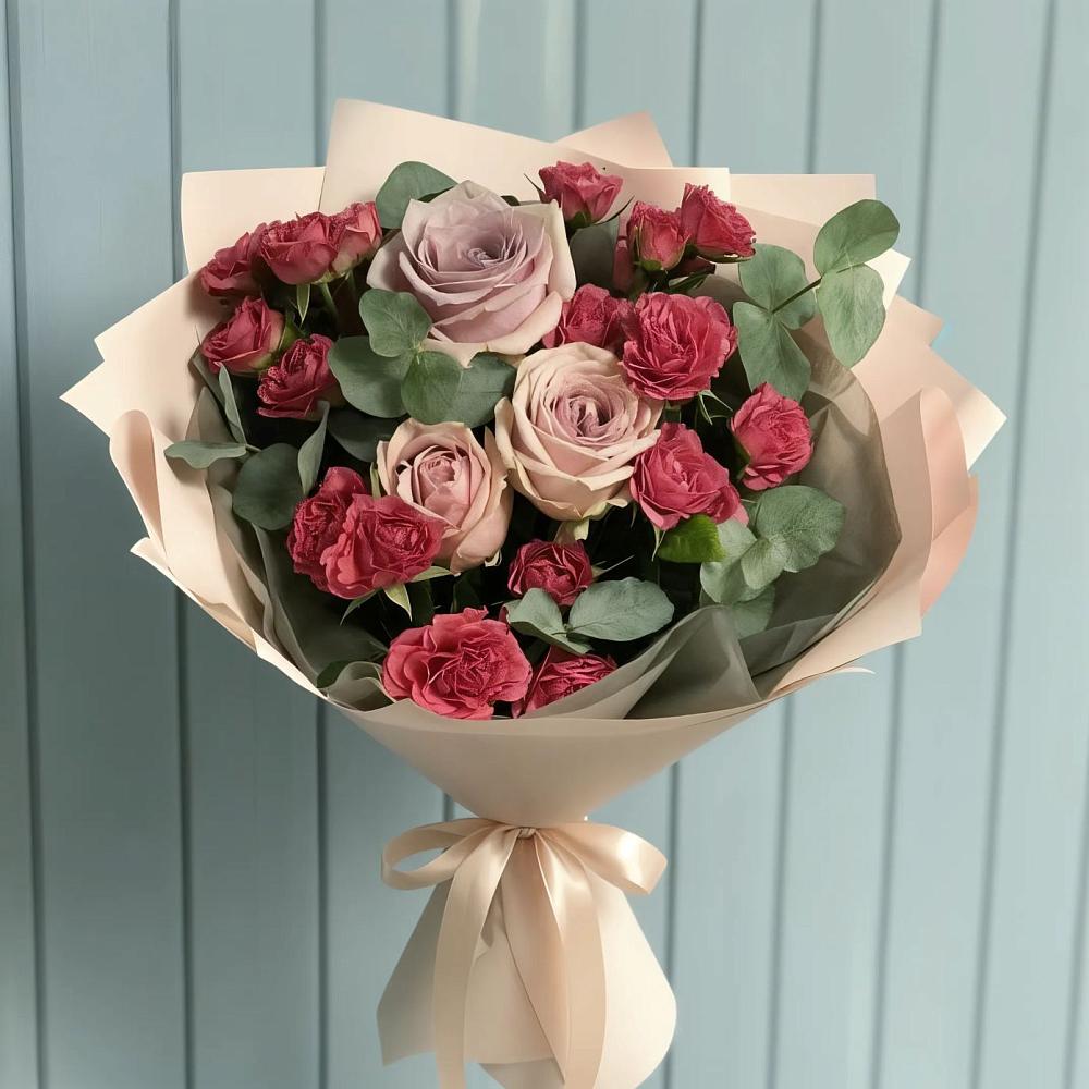 Букет цветов из: Гвоздики и Розы в Электроуглях