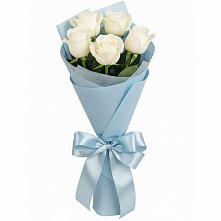 Букет 5 Белых роз Проуд в Электроуглях