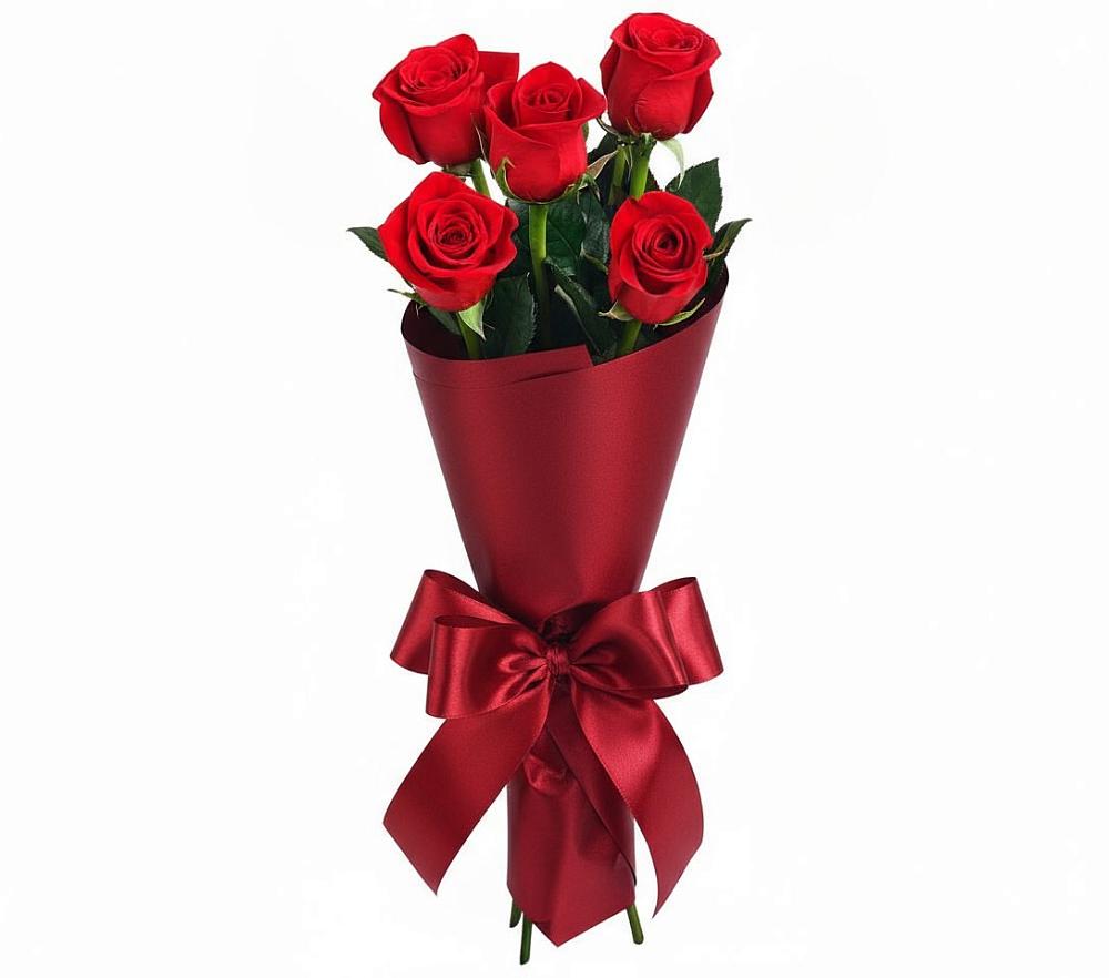 Букет 5 Красных роз Эдлесс Лав в Электроуглях