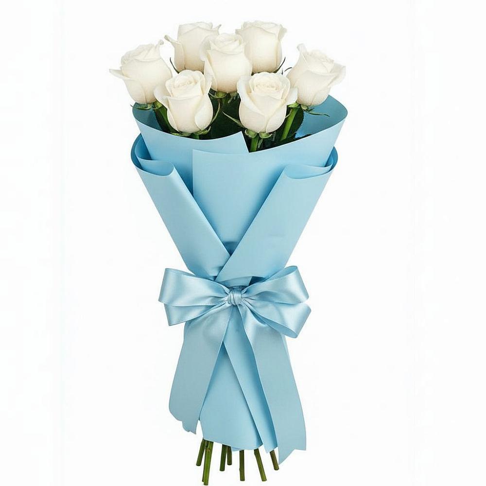 Букет 7 белых роз Проуд в Электроуглях