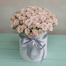 Цветочная композиция из Розы в шляпной коробке #REPLACE_PRED# Электроуглях