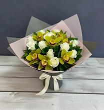 Букет цветов из:  Орхидеи и Розы в Электроуглях