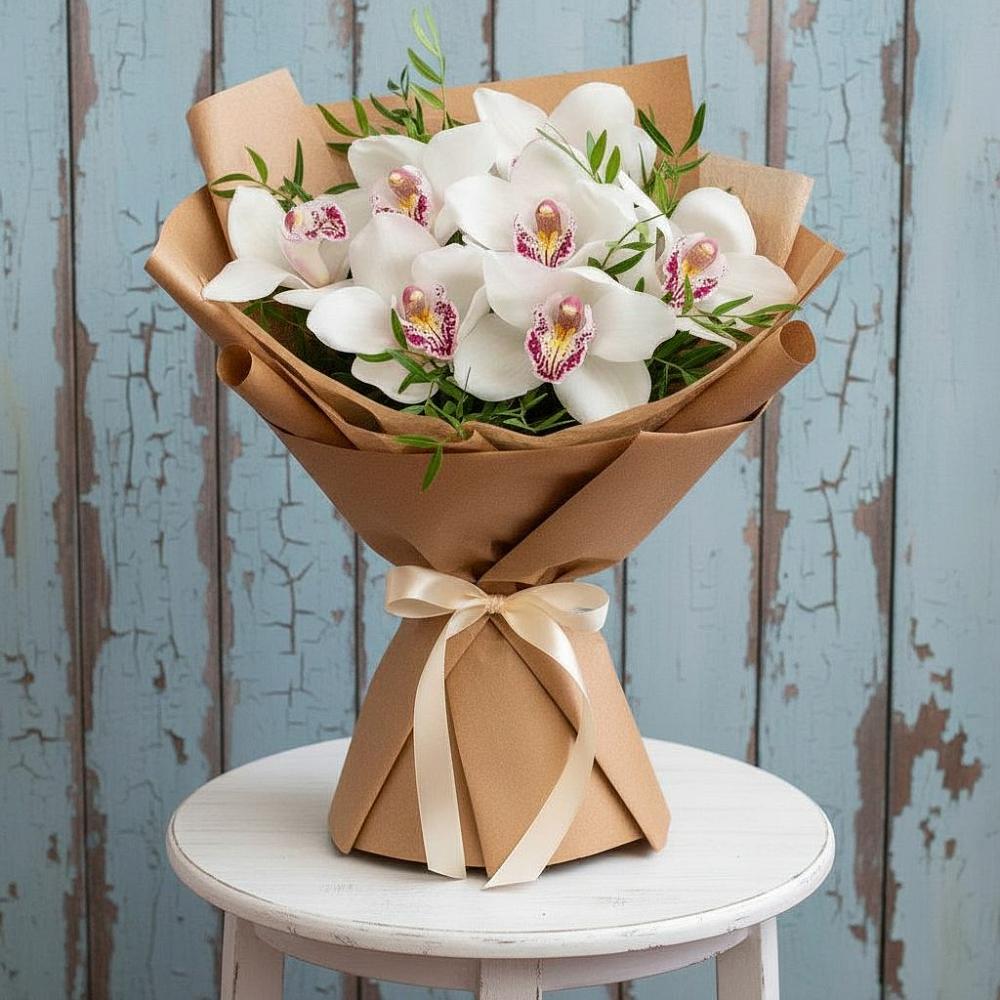 Букет цветов из: Орхидеи и Розы в Электроуглях