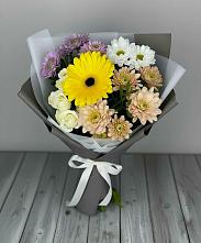 Букет цветов из:  Розы, Герберы и Хризантемы в Электроуглях