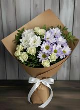 Букет цветов из:  Хризантемы и Розы в Электроуглях