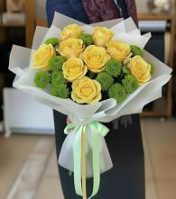 Букет цветов из:  Хризантемы и Розы в Электроуглях