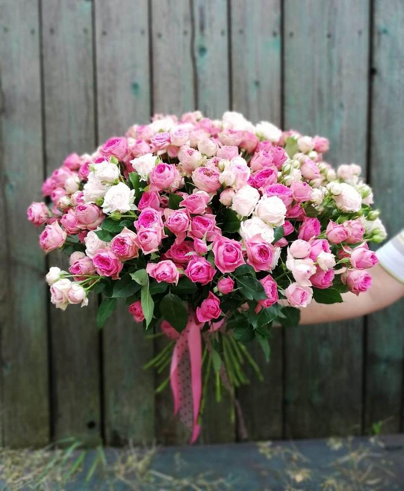 Букет Розовые кустовые розы Натали и Лав Лидия в Электроуглях