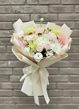 Букет цветов из:  Гвоздики, Розы, Лизиантусы и Хризантемы #REPLACE_PRED# Электроуглях