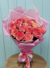 Букет 15 Розовых роз Равель в Электроуглях