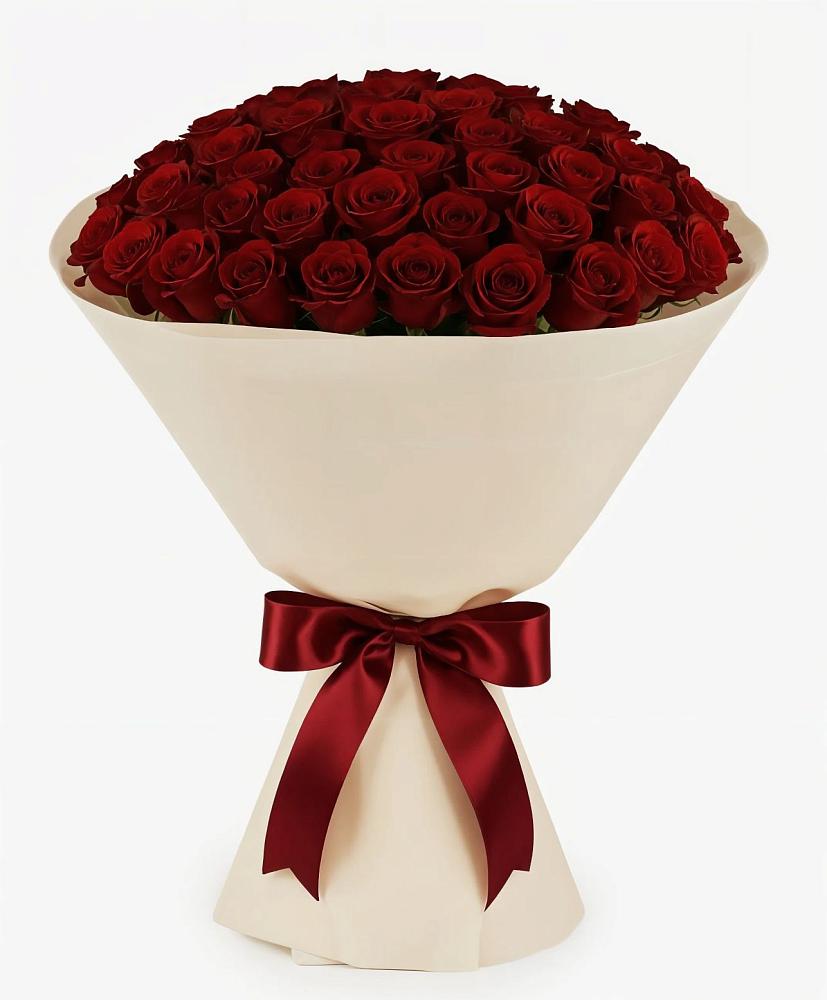 Букет 101 Бордовая роза Блэк Бакарра в Электроуглях