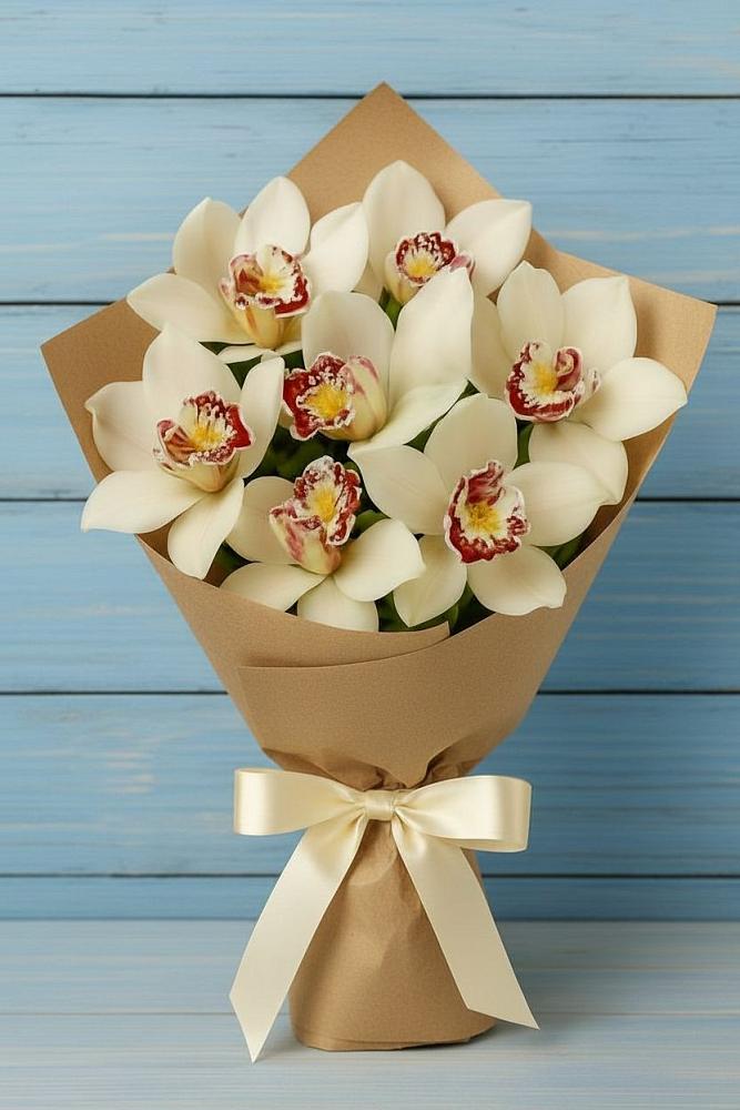 Букет цветов из: Орхидеи и Розы в Электроуглях